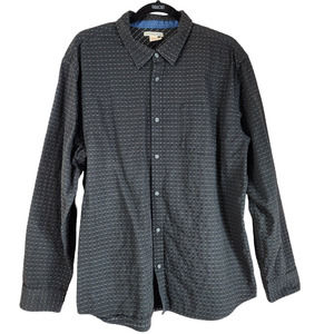 Carbon2Cobalt Mens Button Down Shirt Size XL Black Long Sleeve Collared Casual